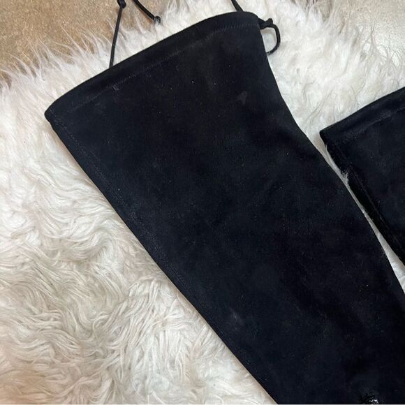 Gianni Bini Stretch Knee High Black fall & winter suede style Boots 6.5 - Picture 8 of 16